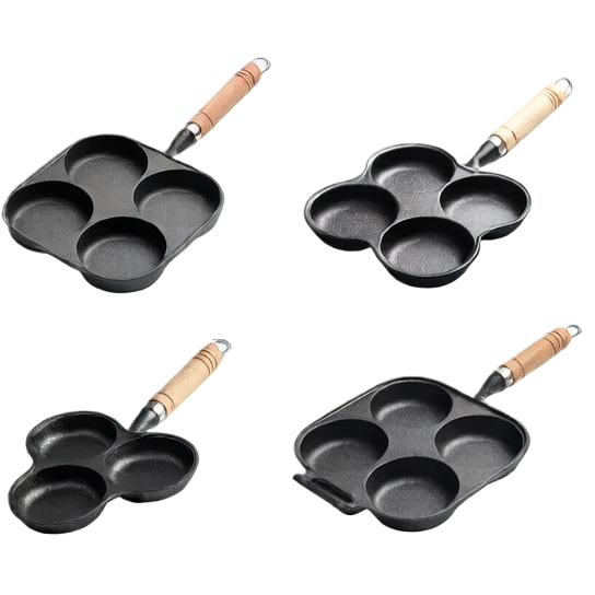 Molded flat-bottomed pan