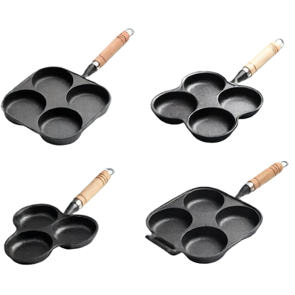 Molded flat-bottomed pan
