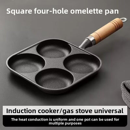 Molded flat-bottomed pan