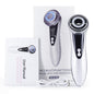 The beauty device cleans the face