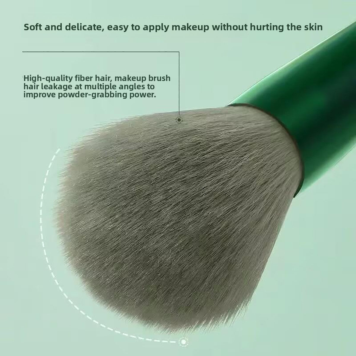 A set of thirteen makeup brushes